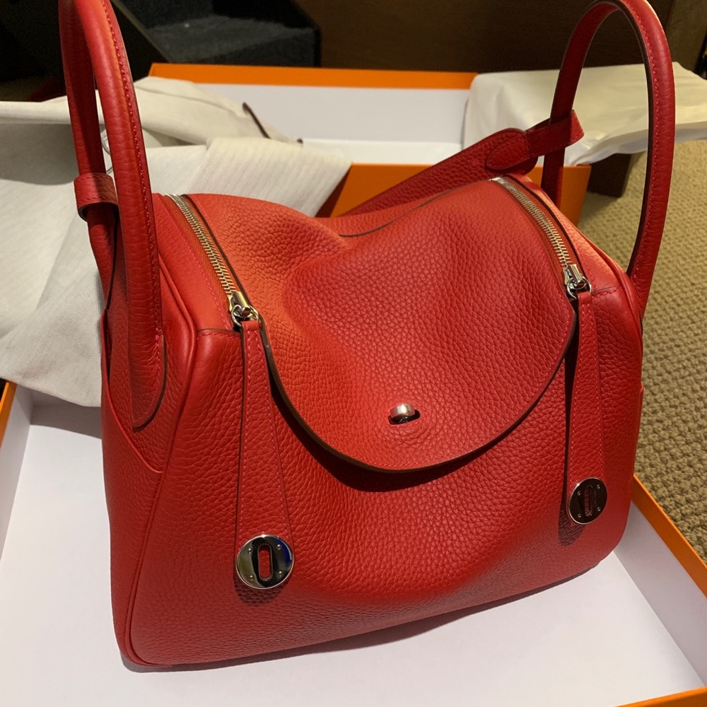 Hermes Red New Lindy 30